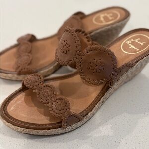 Jack Rogers Tan Wedge Sandals